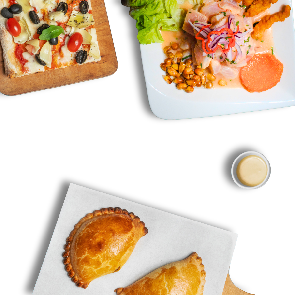 Pizza al Taglio, Ceviche und Empanadas von Mastro Pizza